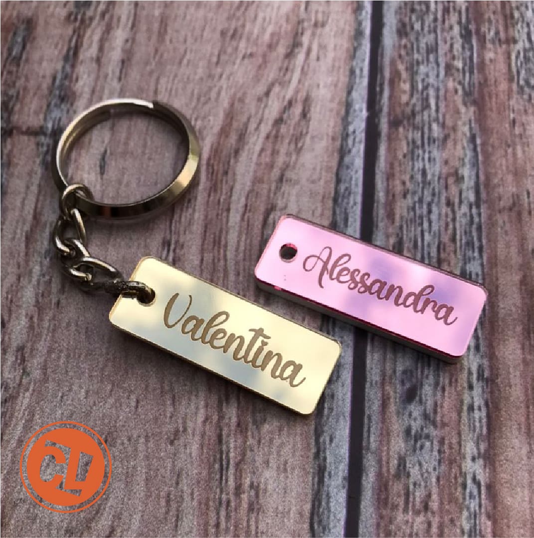 Llavero Mini 2 Capas Nombre Grabado