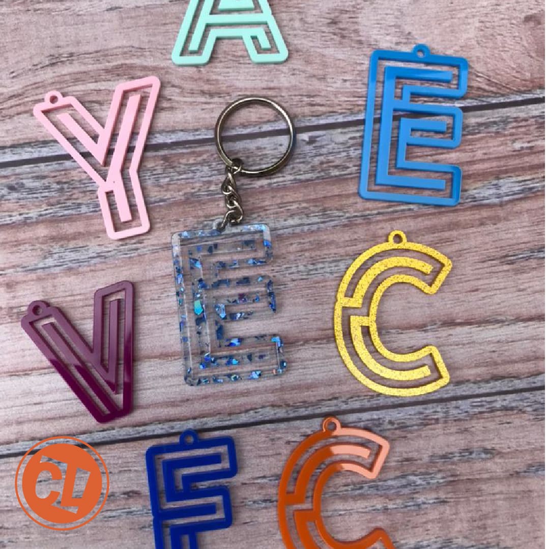 Llavero Letra Inicial Acrílico - Imagen 2