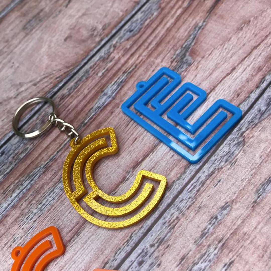 Llavero Letra Inicial Acrílico