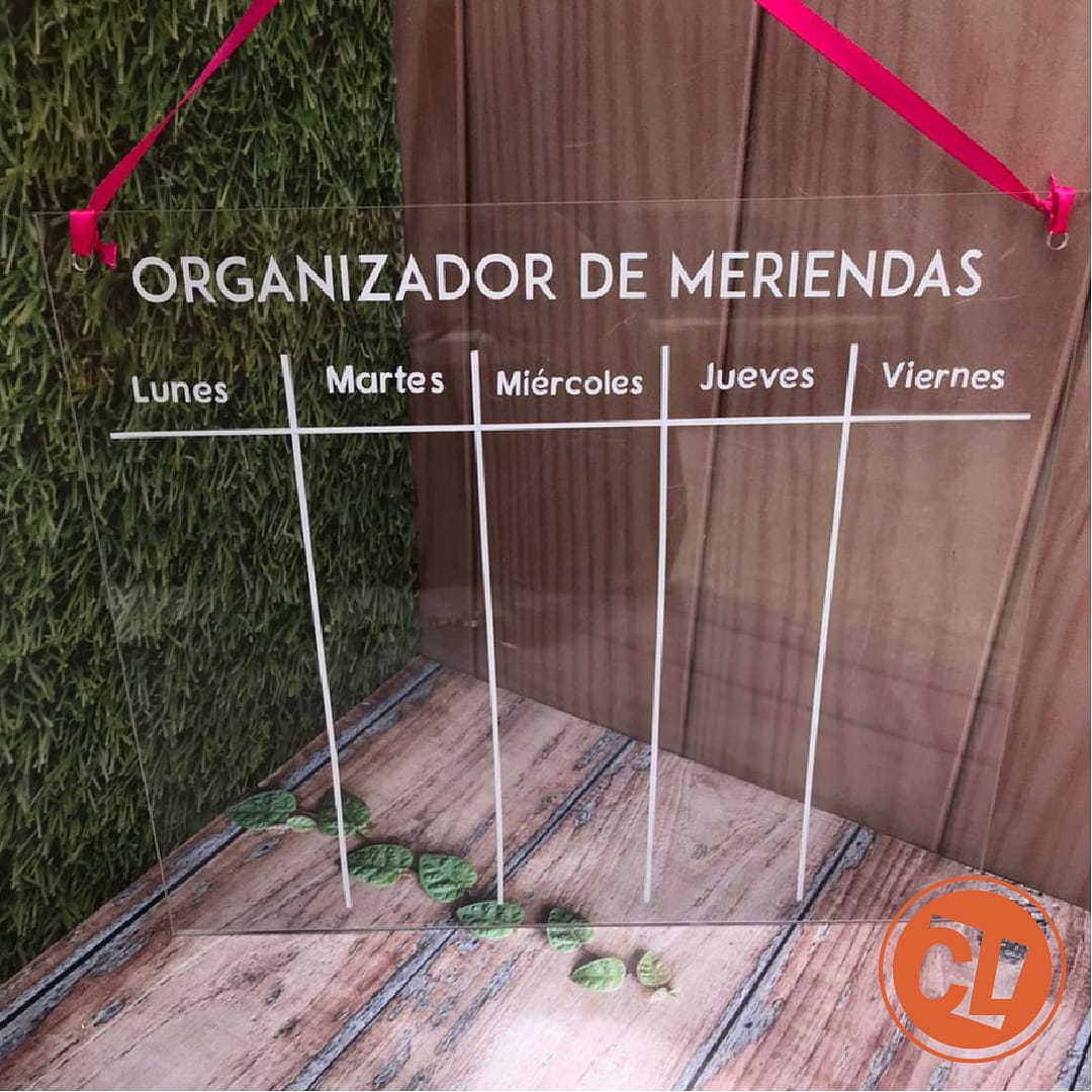 Organizador Semanal Acrílico Tipo Pizarra - Imagen 2